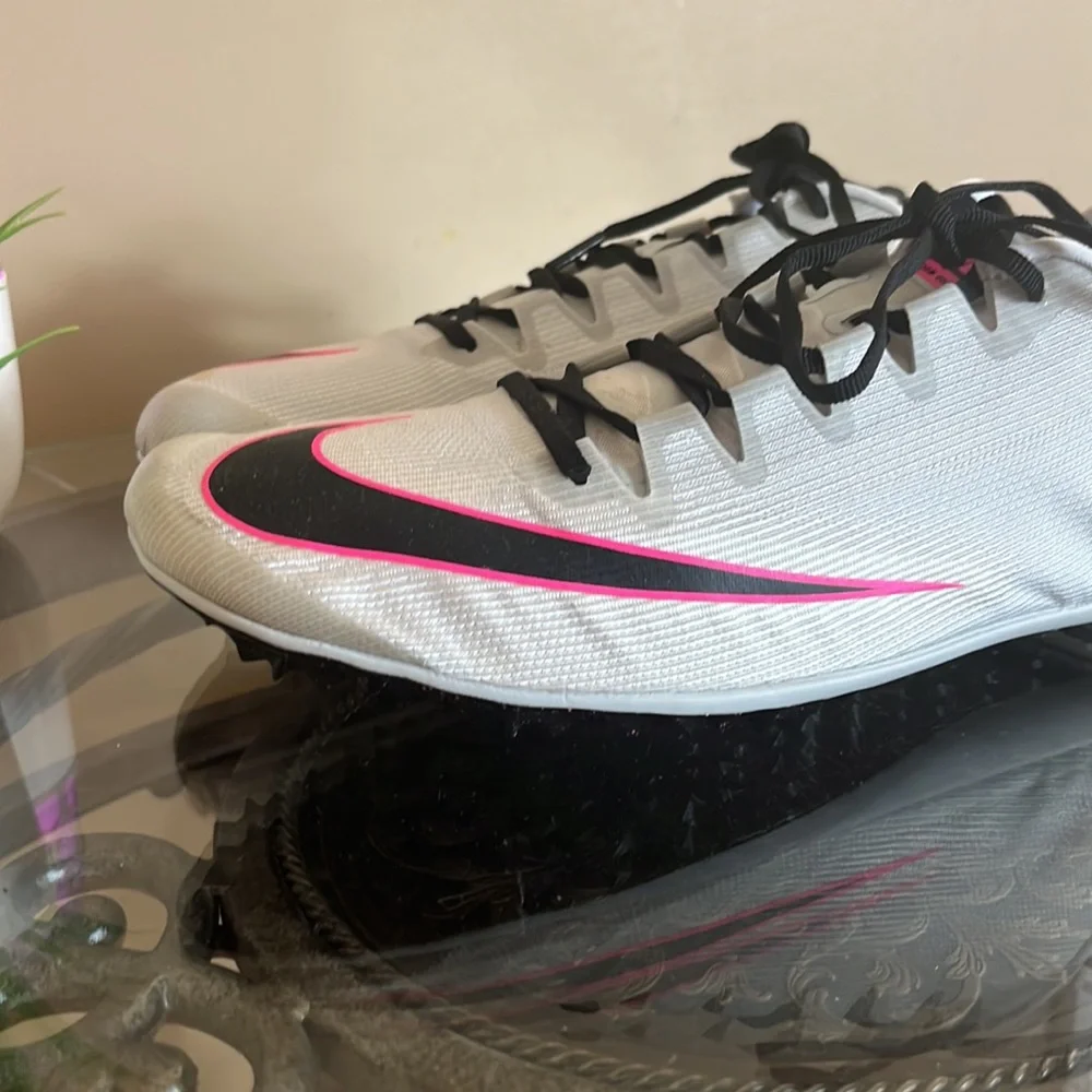 NIKE ZOOM 400 TRACK & FIELD Spikes AA1205-003 Pure Platinum Black Ponk Size 11.5